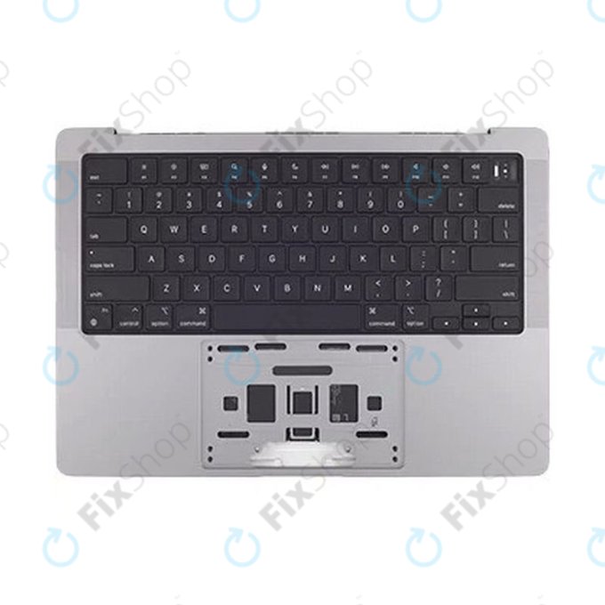 Top case keyboard frame for MacBook Pro 14", A2442 (2021), A2779 (2023), with US keyboard and battery, Space Gray, 661-21972, Genuine Apple