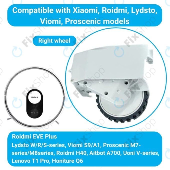 Roidmi EVE Plus - Wheel with Motor (Right) (White)
