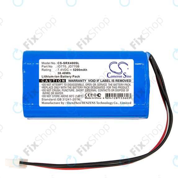 Battery for Sony Srs-Xb40, Srs-Xb41, 5200mAh, Li-Ion, 7.4V, ID770, HQ