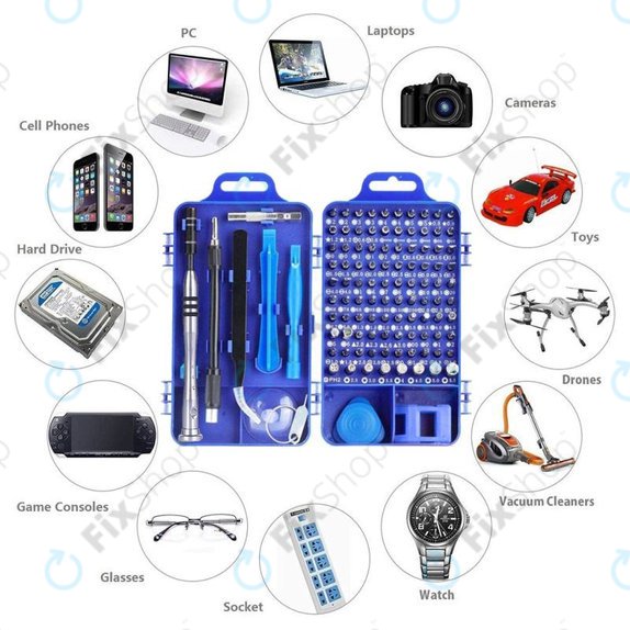 Kingsdun - Screwdriver & Bit Precision Set for Cell Phone, PC & Electronic Repair 115in1