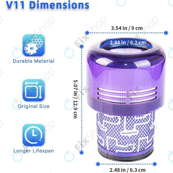 Dust Filter, 2pcs for Dyson V11, V15