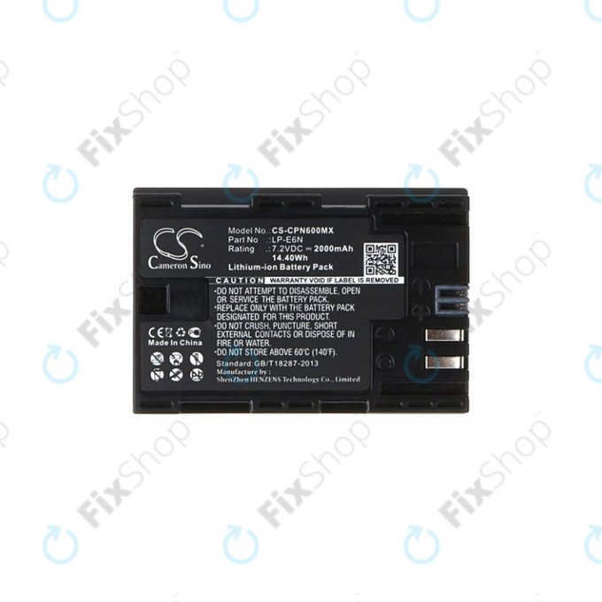 Canon EOS 5D, 5DS, 6, 7, 60, 70, R5, R6 - Battery LP-E6N Li-Ion 2000mAh HQ