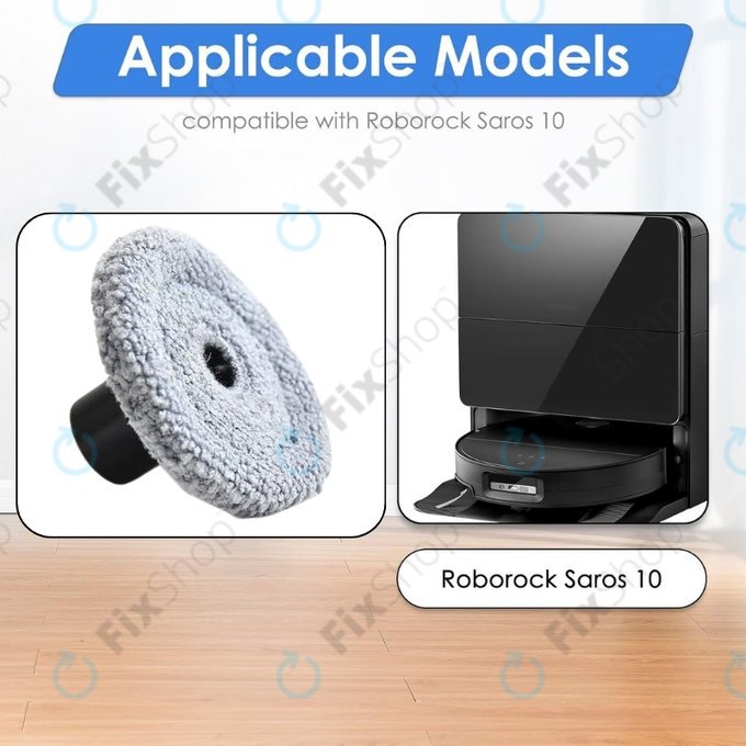 Side Mop Cloth, 2pcs for Xiaomi Roborock Saros 10