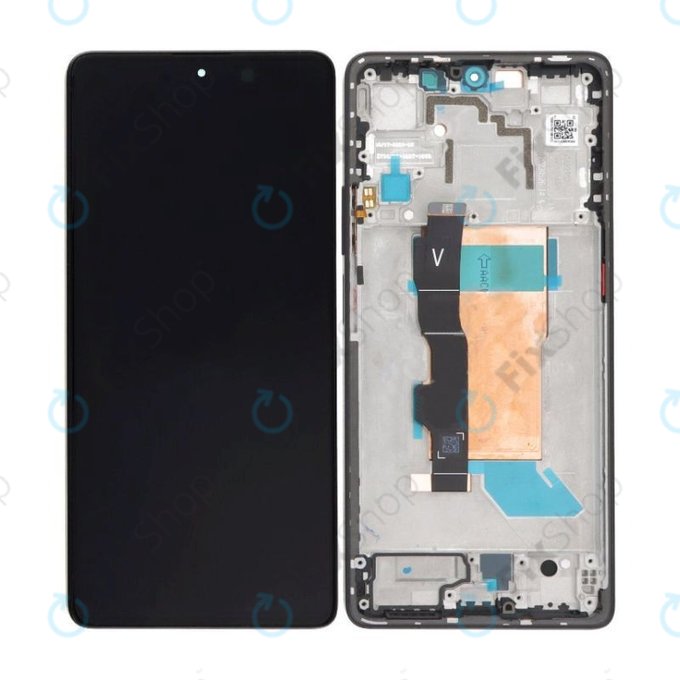 Xiaomi Poco F5 23049PCD8G, 23049PCD8I - LCD Display + Touch Screen + Frame (Black) OLED