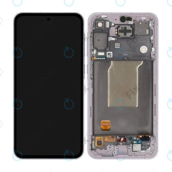 Samsung Galaxy A55 A556B - LCD Display + Touch Screen + Frame (Awesome Lilac) - GH82-34305C Genuine Service Pack