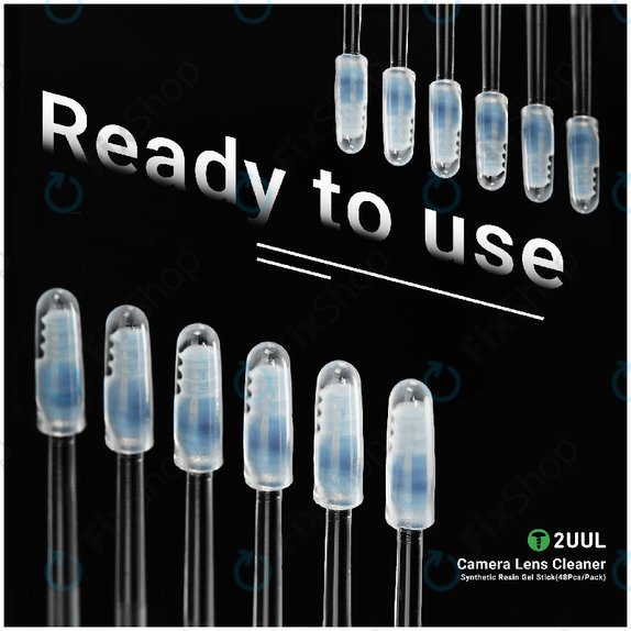 Camera Lens Cleaning Gel Sticks, Synthetic Resin, 2UUL CL21, 48pcs/Pack