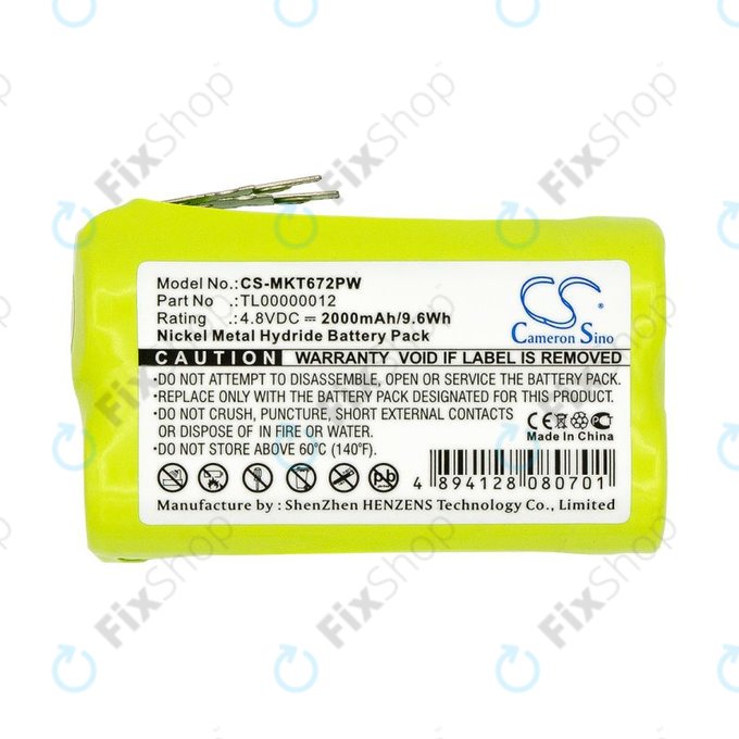 Battery for Makita 6722D, 6723DW, 2000mAh, Ni-MH, 4.8V, TL00000012, HQ