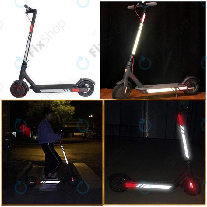 Xiaomi Mi Electric Scooter 1S, 2 M365, Essential, Pro, Pro 2 - Reflective Stickers (B)
