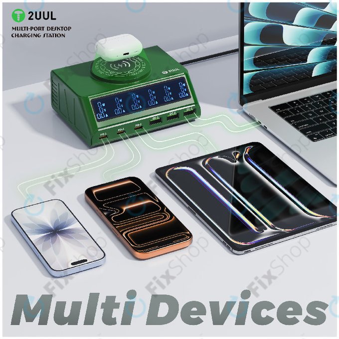 Desktop Charger, Multi-Port, 2UUL PC11