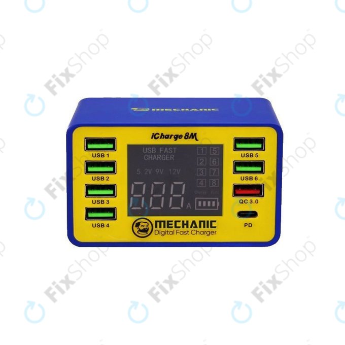 Mechanic iCharge 8M - USB Charging Station with USB-C & USB 3.0