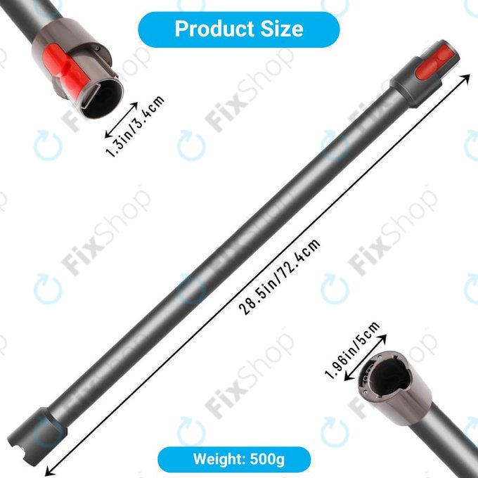 Dyson V-series, Outsize - Suction Tube (Silver)