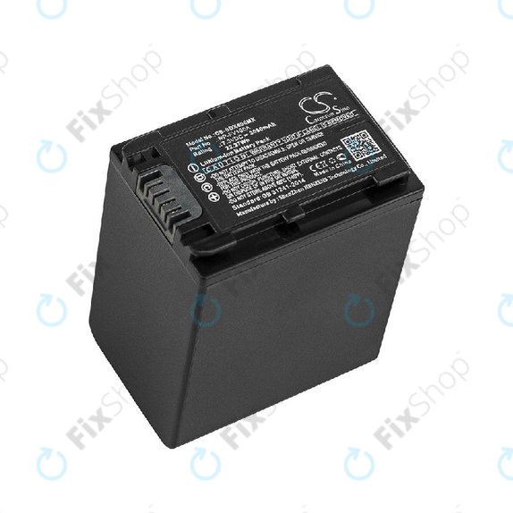 Battery for Sony Fdr-Ax33, Sony Fdr-Ax40, 3050mAh, Li-Ion, 7.3V, NP-FV100A, HQ