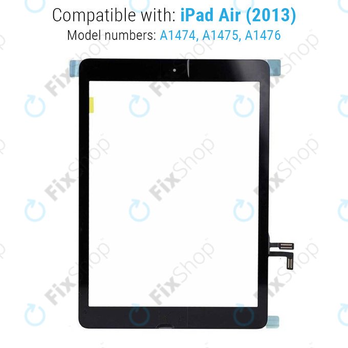 Touch Screen with Home Button for iPad Air, Black