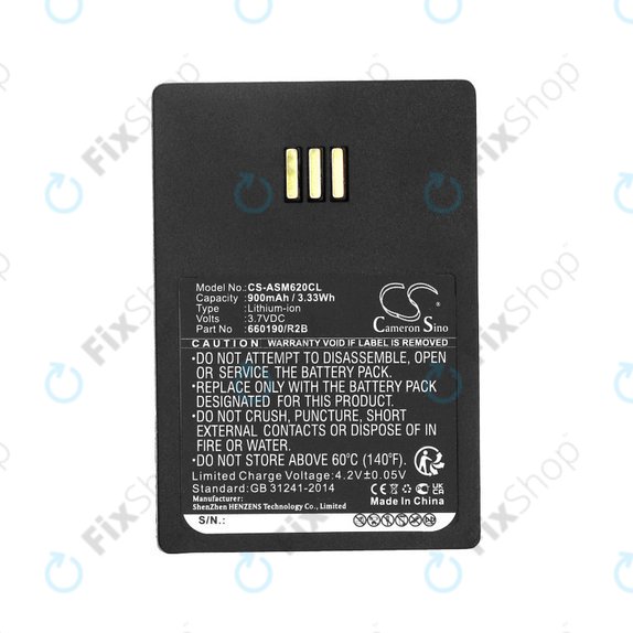 Battery for Siemens Openstage WL3, Ascom, Aastra, Innovaphone, 900mAh, Li-Ion, 3.7V, 660190/R2B, HQ