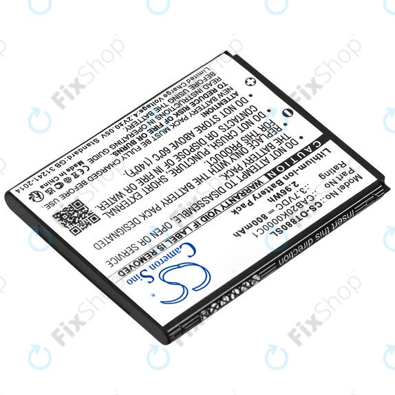 Battery for Alcatel Onetouch, 800mAh, Li-ion, 3.7V, BTR510AB, HQ