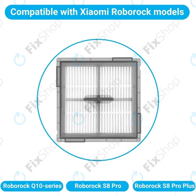 HEPA Filter, 2pcs for Xiaomi Roborock Q10-series, S8 Pro, S8 Pro Plus