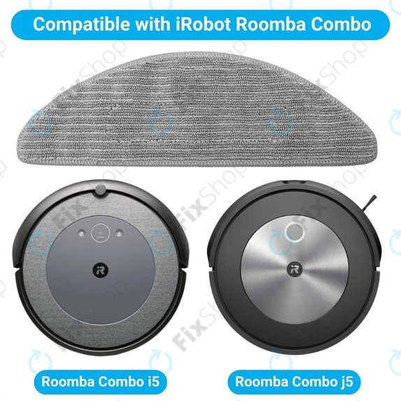 Mop Cloth, 2pcs for iRobot Roomba Combo i5, j5