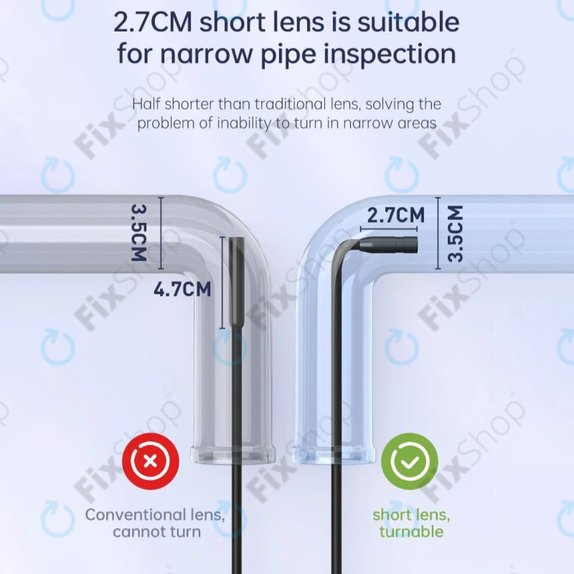 Industrial endoscope camera with 4.3" IPS display, 10m