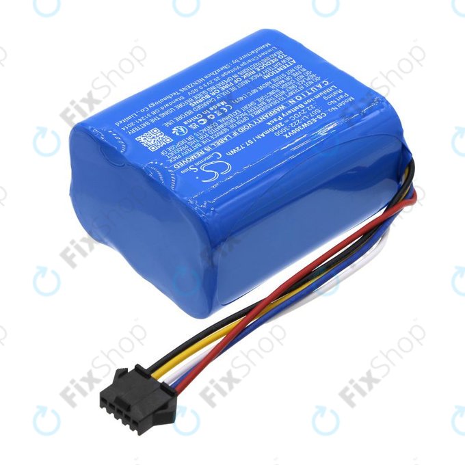 Battery for Ecovacs Winbot X, WA30, WA50, 2600mAh, Li-Ion, 22.2V, S07-Li-222-3000, HQ