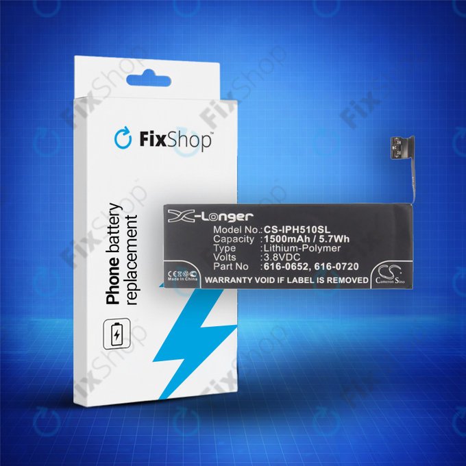 Apple iPhone 5S, 5C - Battery 616-0652, 616-0720 1500mAh HQ