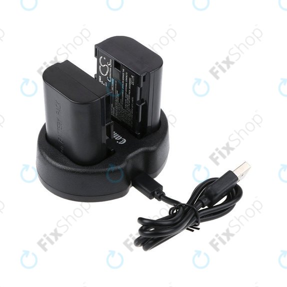 Battery 2pcs with charger for Canon EOS 5D Mark II, EOS 7D, 2000mAh, Li-Ion, 7.4V, LP-E6, HQ