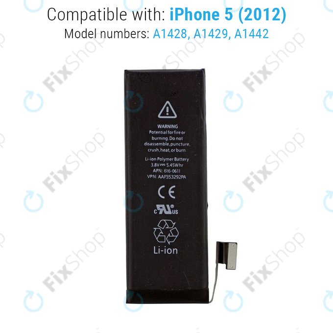 Batterie Apple iPhone 5S 1560 mAh Non d'origine
