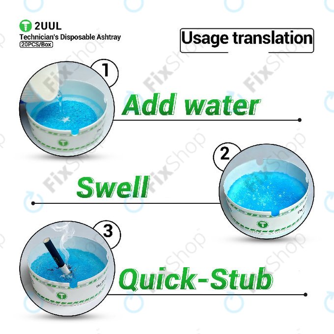 Technician Disposable Ashtray, 2UUL AS01, 20pcs/Box