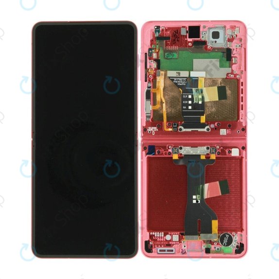 Samsung Galaxy Z Flip 7 F766B - LCD Display + Touch Screen + Frame (Coralred) - GH82-37581D Genuine Service Pack