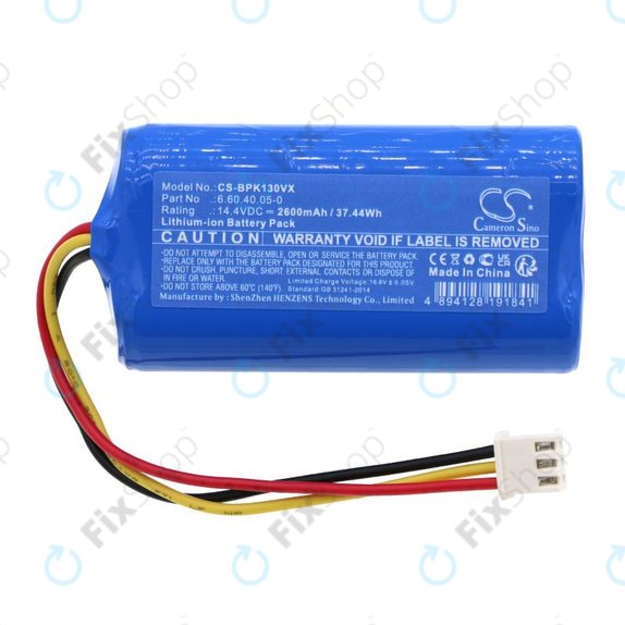 Battery for Evolveo RoboTrex H9, Midea M4, Blaupunkt XPOWER+, 2600mAh, Li-Ion, 14.4V, 6.60.40.05-0, HQ