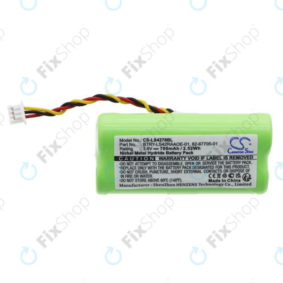 Battery for Symbol DS6878, LS4278, 700mAh, Ni-MH, 3.6V, BTRY-LS42RAAOE-01, HQ