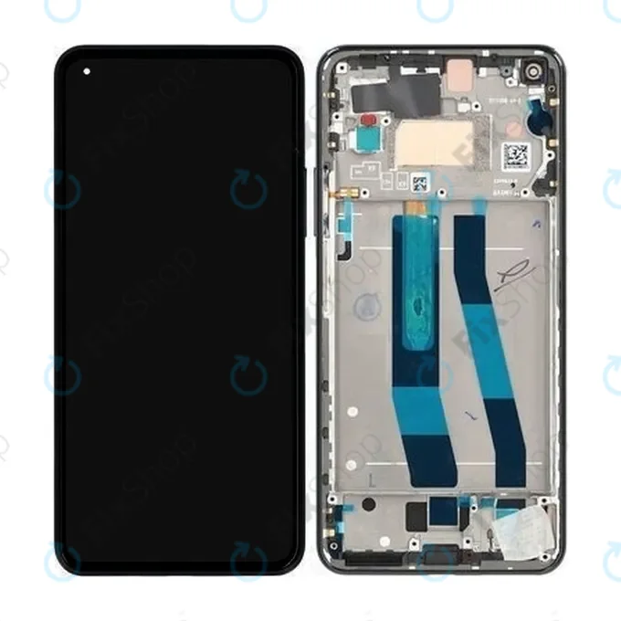 Xiaomi 11 Lite 5G NE 2109119DG 2107119DC - LCD Display + Touch Screen + Frame (Truffle Black) - 5600030K9D00 Genuine Service Pack