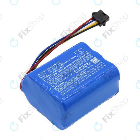 Battery for Ecovacs Winbot X, WA30, WA50, 2600mAh, Li-Ion, 22.2V, S07-Li-222-3000, HQ