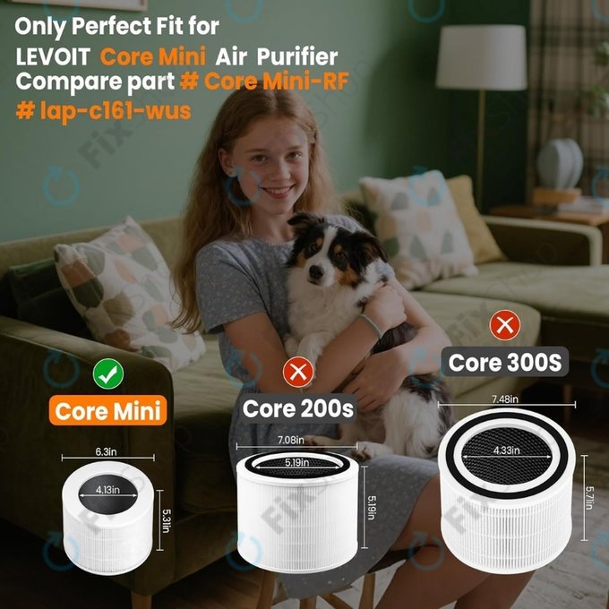 Levoit Core Mini - HEPA filter 3in1 (Activated carbon) (2pcs)