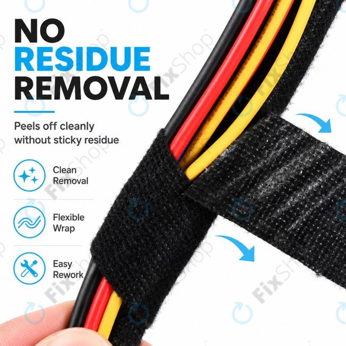 Fabric electrical tape for cable harnesses, 9mm x 20m, black