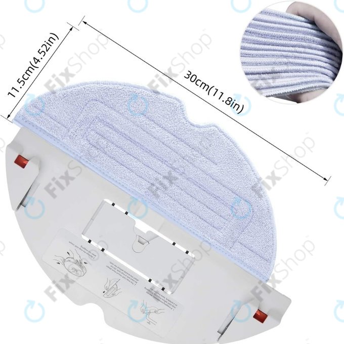 Mop Cloth, 2pcs, Microfiber for Xiaomi Roborock S7, S7+, S7 MaxV, S7 MaxV Ultra, S7 Pro Ultra, S8, S8+, T7S Plus
