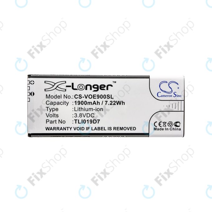 Battery for Alcatel 1 Dual Sim, TCL 5033, Vodafone VFD, Telstra, 1900mAh, Li-Ion, 3.8V, TLI019D7, HQ