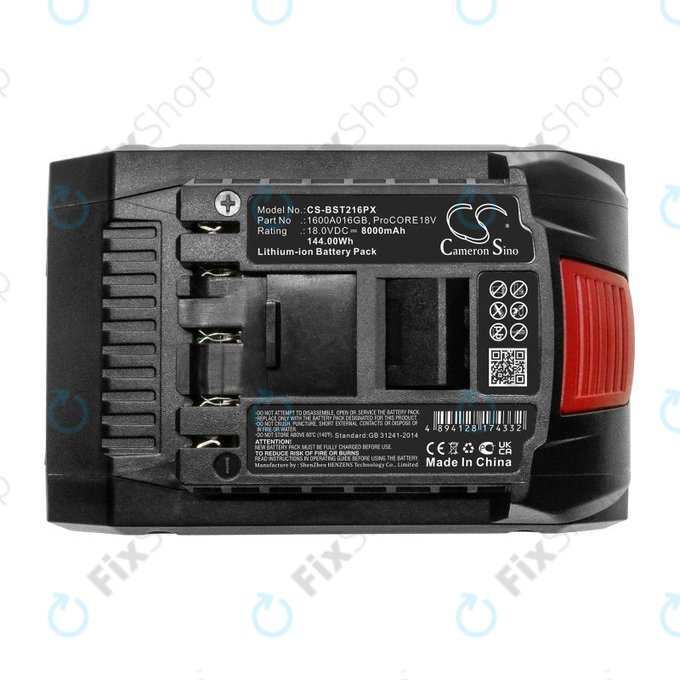 Battery for Bosch Gbh, Gcv, Gks, Gts 18V, 8000mAh, Li-Ion, 18V, ProCORE18V, HQ