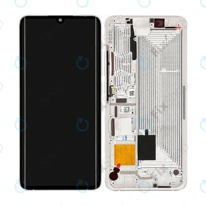 Xiaomi Mi Note 10, Mi Note 10 Pro - LCD Display + Touch Screen + Frame (Glacier White) - 56000200F400 Genuine Service Pack