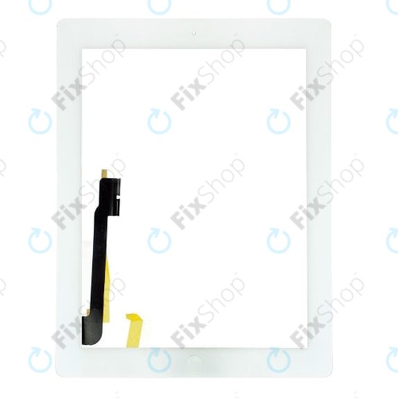 Touch Screen with Home Button for iPad 3, iPad 4, White