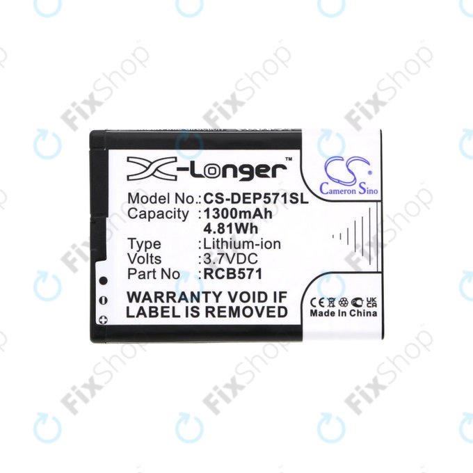 Battery for CPA Halo 11, 1300mAh, Li-Ion, 3.7 V, RCB571, HQ