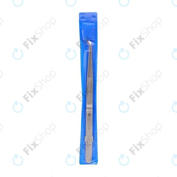 Professional Stainless Steel Tweezer with Curved Tip (162mm)