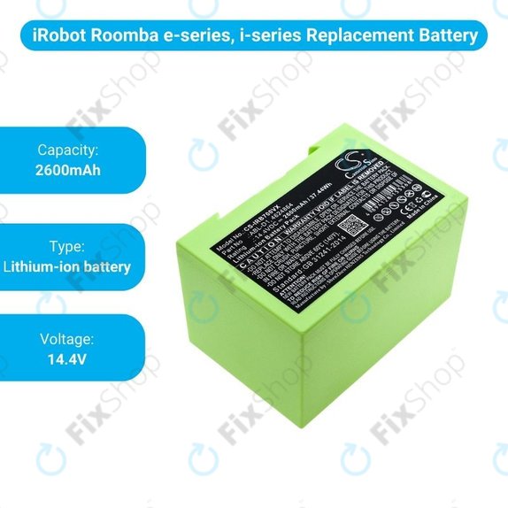 iRobot Roomba e-series, i-series - Battery ABL-D1, 4624864, ABL-D2 Li-Ion 14.4V 2600mAh HQ