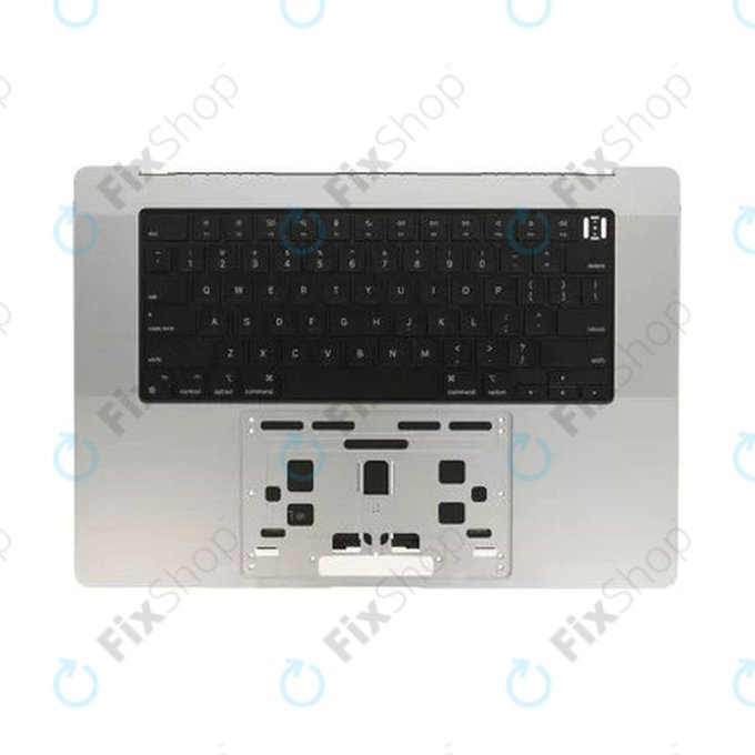 Top case keyboard frame for MacBook Pro 16" A2780 (2023), with US keyboard and battery, Silver, 661-32190, Genuine Apple