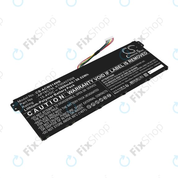 Battery for Acer ConceptD 3, Spin 5, Swift 3, 5, X, Travelmate Spin P4, 3800mAh, Li-Pol, 15.4V, AP18C7M, HQ