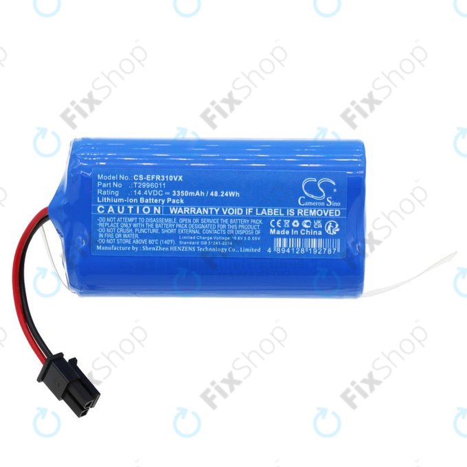 Battery for Eufy RoboVac L30 Hybrid+, Concept VR2110, 3350mAh, Li-Ion, 14.4V, T2996011, HQ