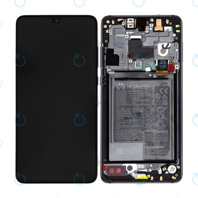 Huawei Mate 20 - LCD Display + Touch Screen + Frame + Battery (Black) - 02352ETG Genuine Service Pack