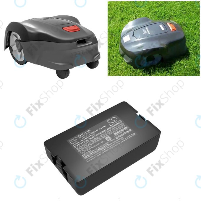 Battery for Flymo Easilife 200, Gardena Automower 310, Husqvarna Automower 315X, 4000mAh, Li-Ion, 18.0V, 584 84 28-02, HQ