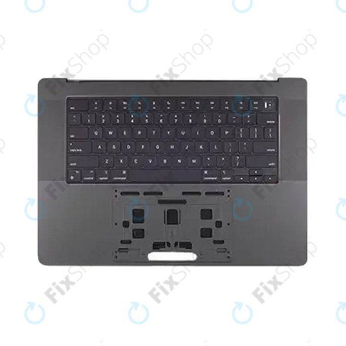 Top case keyboard frame for MacBook Pro 16", A3403 (2024), with US keyboard and battery, Space Black, 661-42823, Genuine Apple