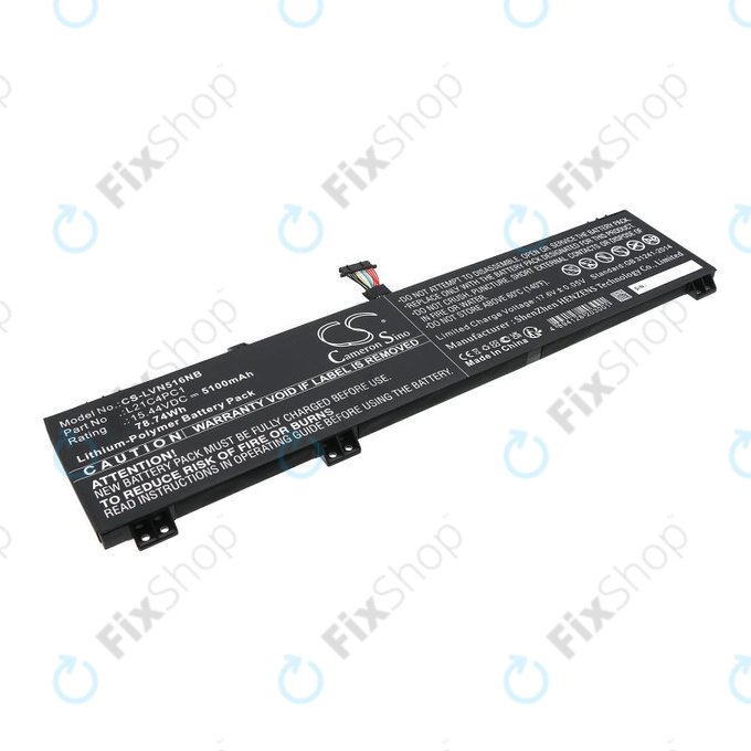 Battery for Lenovo Legion 5 15ARH7H, 82RD0002SB, 5100mAh, Li-Pol, 15.44V, L21C4PC1, HQ