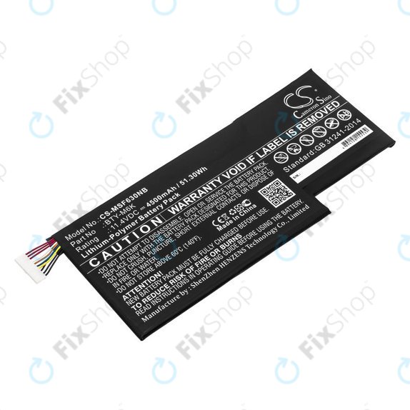 Battery for MSI GF63, MSI GF75, MSI GS63, 4500mAh, Li-Pol, 11.4V, BTY-M6K, HQ